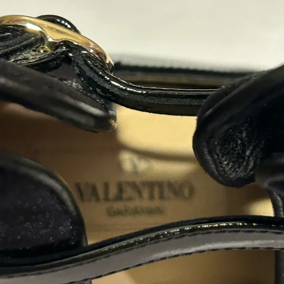 Valentino Velvet Patent LeatherBootie EU 40.5 New wo Box